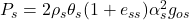  P_s = 2\rho_s \theta_s (1+e_{ss}) \alpha_s^2 g_{os} 