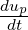  \frac{du_p}{dt} 