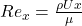 Re_x = \frac{\rho Ux}{\mu}