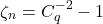 \[ \zeta_n = C_q^{-2}-1 \]