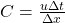 C = \frac{u\Delta t}{\Delta x}