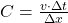 C = \frac{v \cdot \Delta t}{\Delta x}