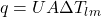  q = U A \Delta T_{lm} 