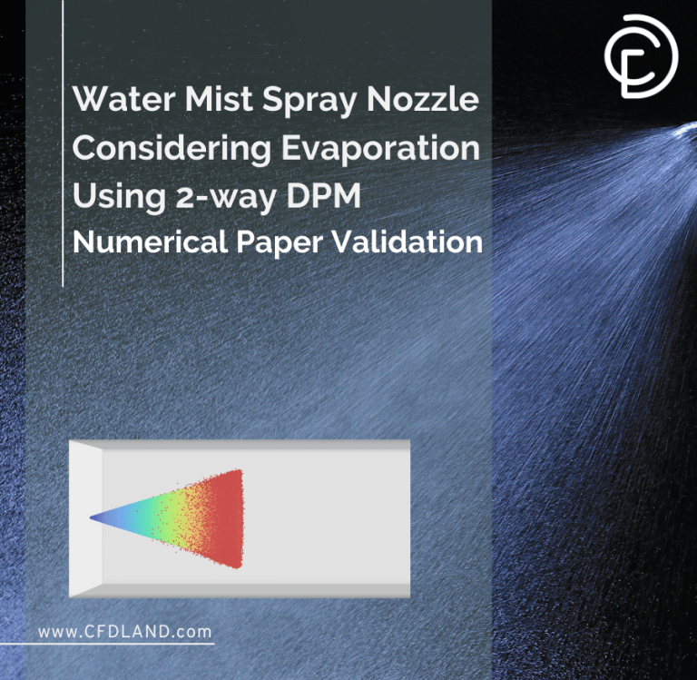 Water Mist Spray Nozzle Considering Evaporation Using 2 CFD-way DPM –Numerical Paper Validation