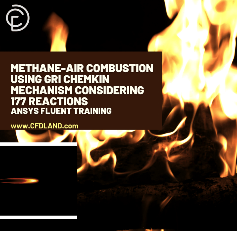 Methane-air Combustion Using GRI CHEMKIN Mechanism Considering 177 Reactions CFD Simulation