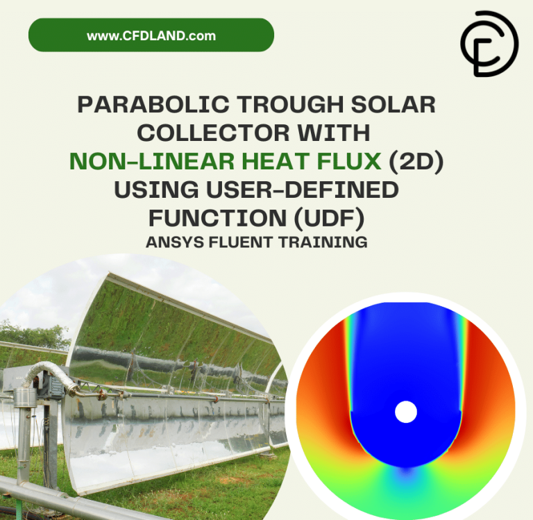 Parabolic Trough Solar Collector with Non-linear Heat flux (2D) CFD Simulation, ANSYS Fluent Training