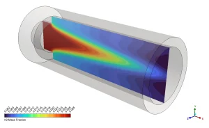Hydrogen-air Combustion CFD Simulation: NOx Formation and Radiation in Fluent