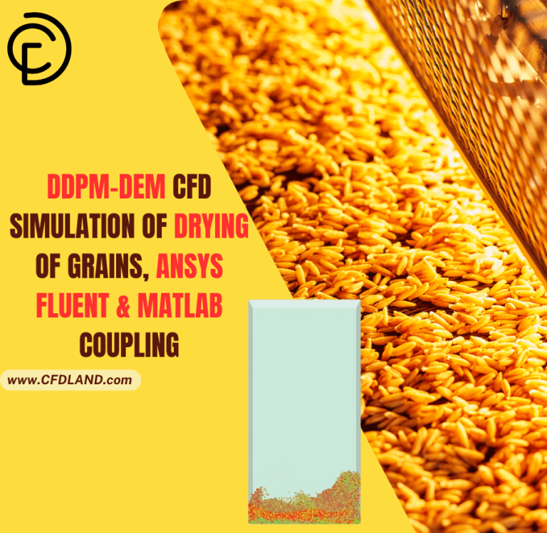 DDPM-DEM CFD Simulation of Drying of Grains, ANSYS Fluent & Matlab Coupling