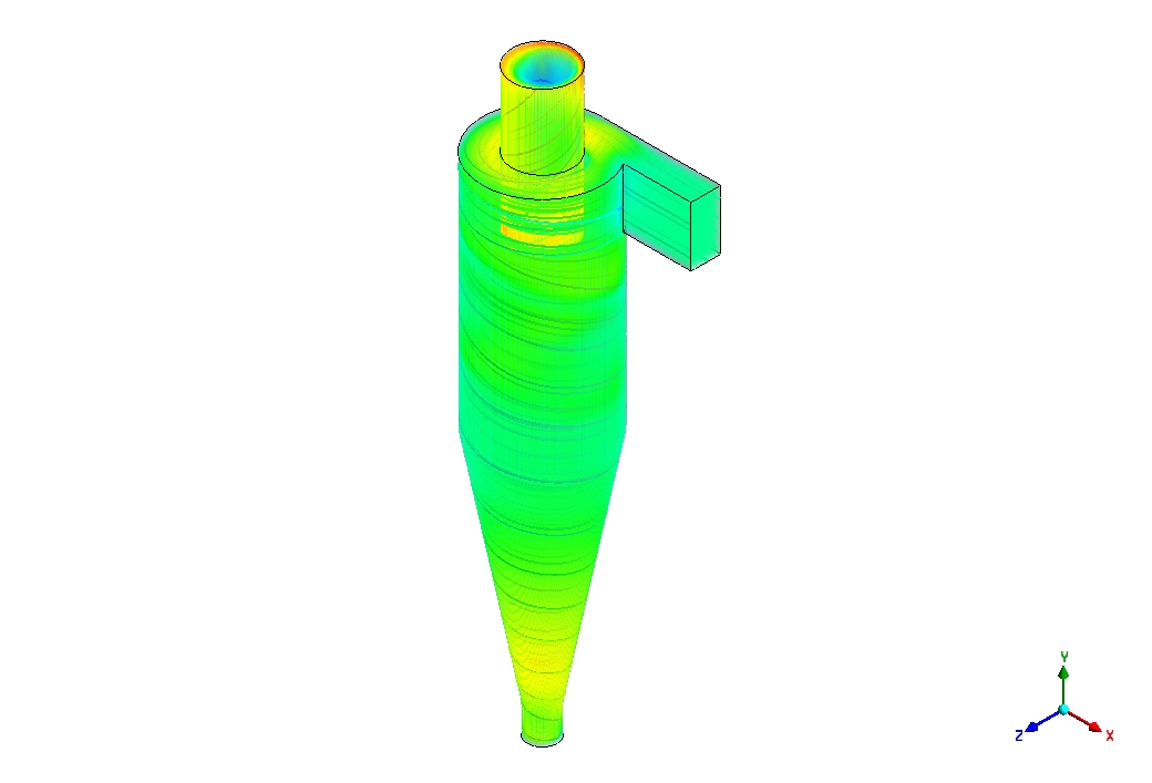 CFD-DEM Particles in Cyclone Separator CFD simulation, ANSYS Fluent ...