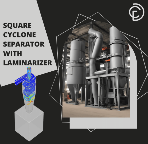 Square Cyclone Separator With Laminarizer CFD Simulation, ANSYS Fluent ...