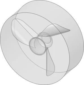 Schematic of mixer propeller zone