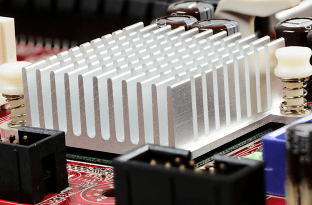 By increasing the contact surface between the object and the fluid, heat transfer between them increases. Heat sinks are used for this purpose.-min