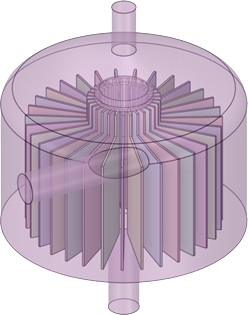 Schematic of the arterial line filter