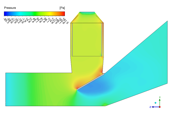 Flat Diverter Damper CFD Simulation, ANSYS Fluent Training