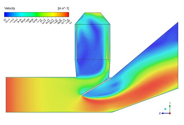 Flat Diverter Damper CFD Simulation, ANSYS Fluent Training