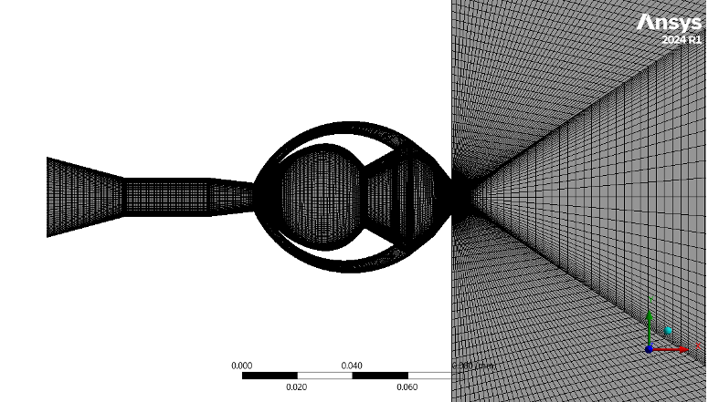 Structured grid produced by ANSYS Meshing