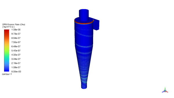 Erosion Inside Cyclone Separator CFD Simulation, ANSYS Fluent Training - Image 2
