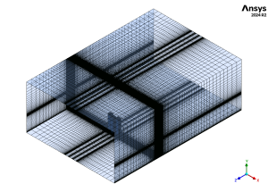Aeroacoustics Analysis On Building , Structured grid over buildings for aeroacoustics analysis