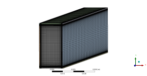 Structured non-uniform grid produced for Uniform Magnetic Field Effect CFD Simulation Using MHD