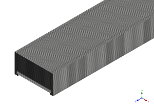 Figure 2: Structured grid for Heat Transfer Investigation on a Solar Collector