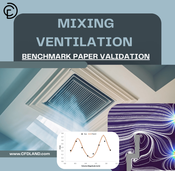 Mixing Ventilation CFD Simulation By ANSYS Fluent - Benchmark Paper Validation