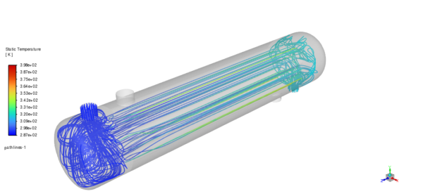 Parallel Flow In Shell & Tube Heat Exchanger CFD Simulation - ANSYS Fluent Tutorial