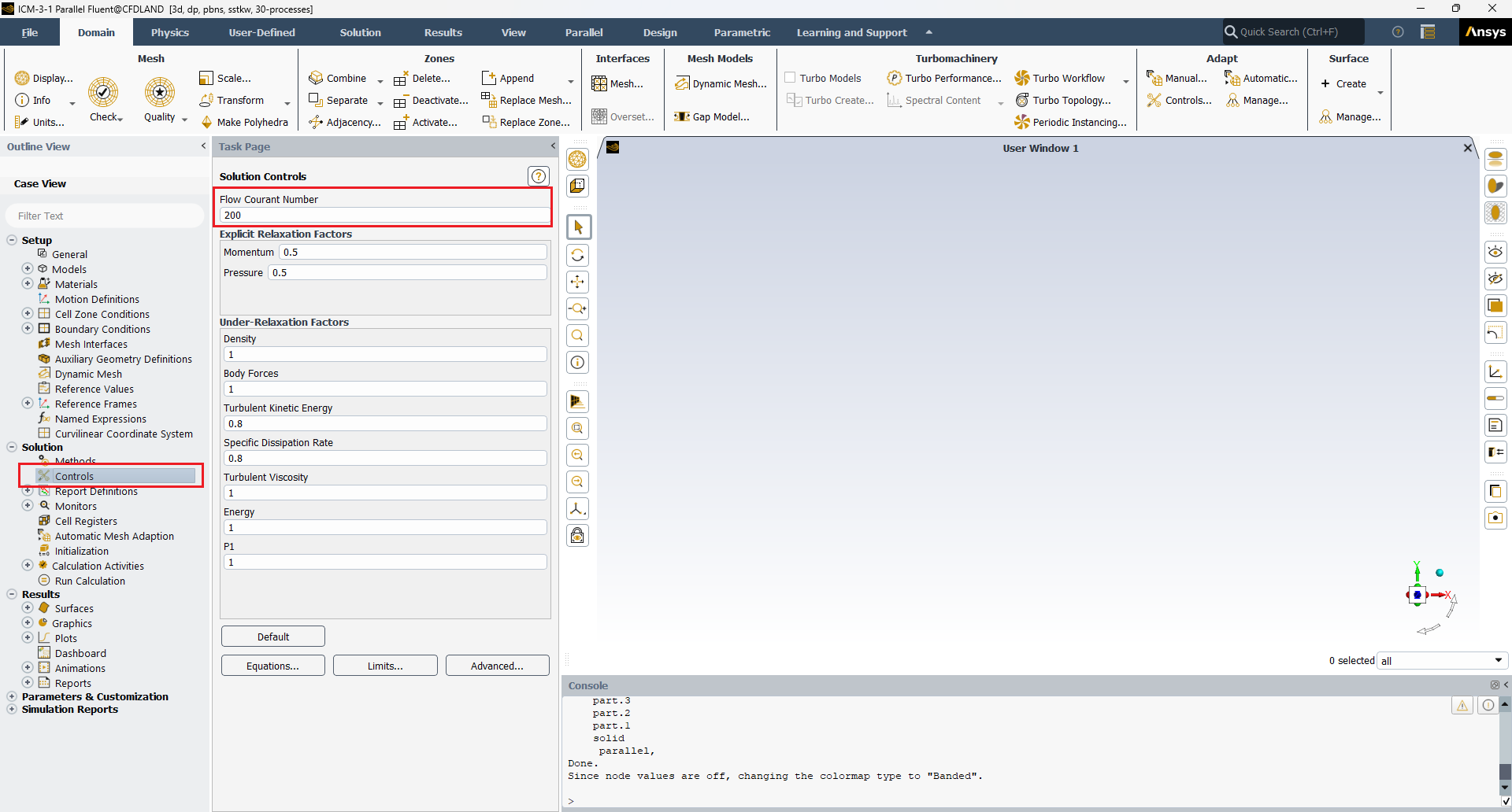 Figure 14- The Schematic of Solution Control in ANSYS Workbench