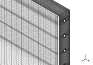 Figure 2: Structured grid generated by ANSYS ICEM for PV façade study