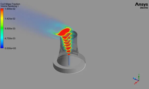 Flue Gas Injection In Natural Draft Cooling Tower CFD Simulation - ANSYS Fluent Tutorial