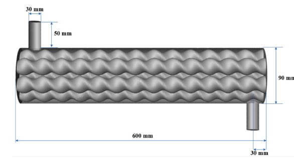 Twisted Tubes in Heat Exchanger CFD 