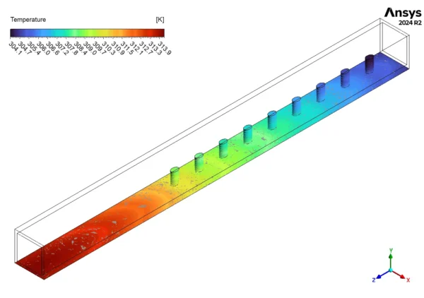 Pin Fin In Microchannel CFD Simulation - Numerical Paper Validation