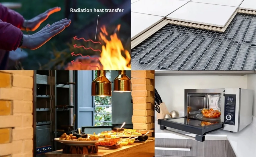 Some application areas of Radiation heat transfer in the daily life.