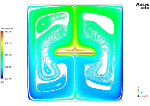 Coupled Radiative & Convective Heat Transfer In Cavity CFD Simulation - ANSYS Fluent Tutorial