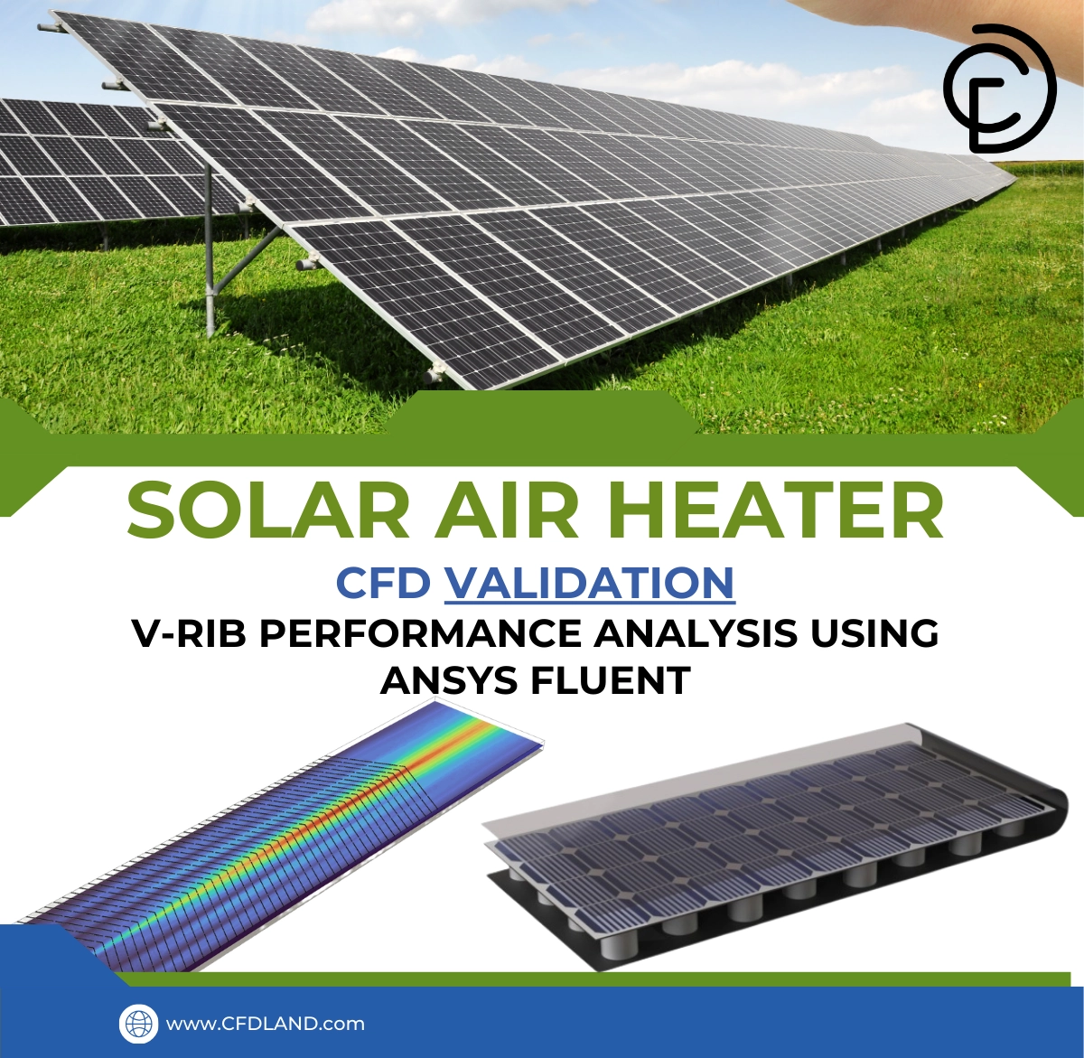 Solar Air Heater CFD Validation: V-Rib Performance Analysis Using ANSYS Fluent