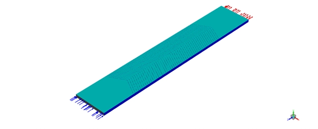 : The detailed geometry of the V-ribs with symmetrical gaps used for the Solar Air Heater CFD study