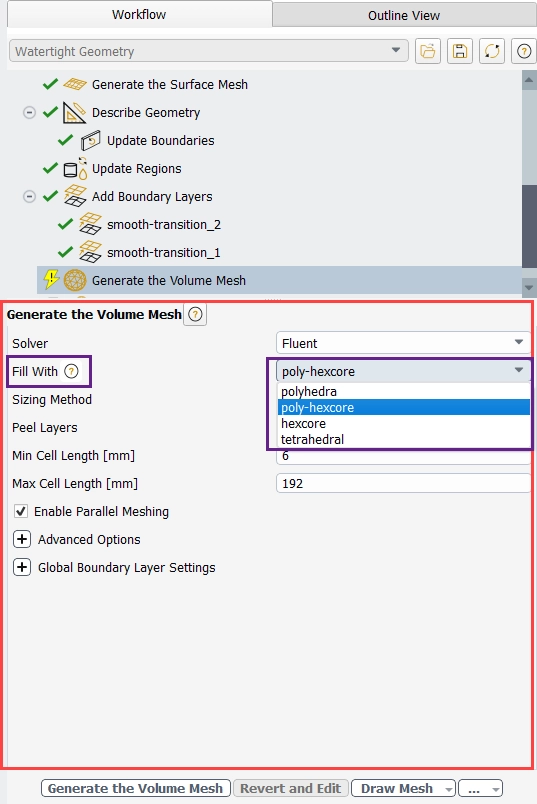ANSYS Fluent Meshing: Complete Mesh Workflow Using the Fluent Meshing 