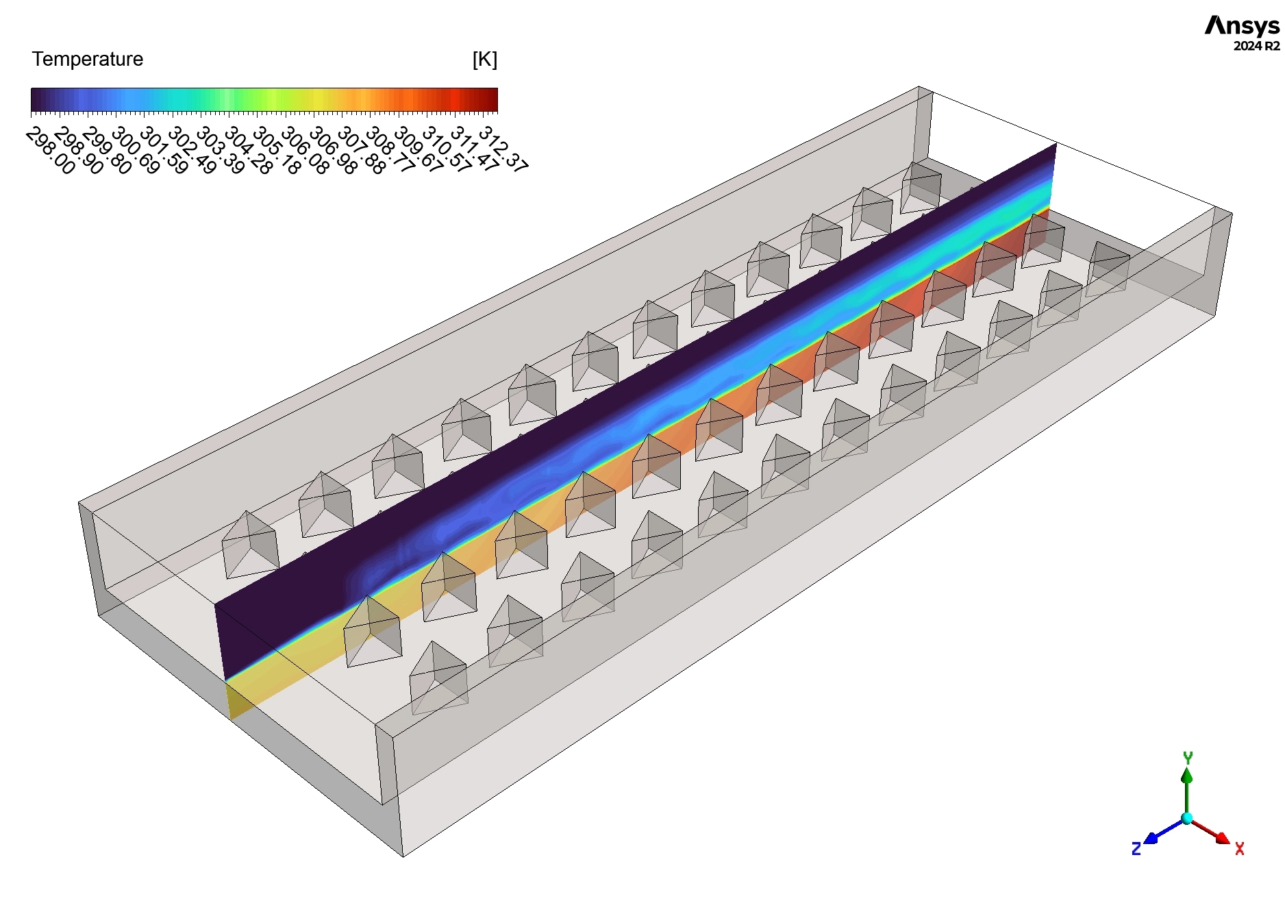 Triangular Shaped Pin Fins CFD Validation: Open Microchannel Heat Sinks in Fluent