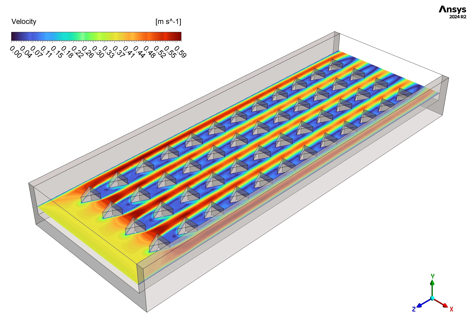 Triangular Shaped Pin Fins CFD Validation: Open Microchannel Heat Sinks in Fluent