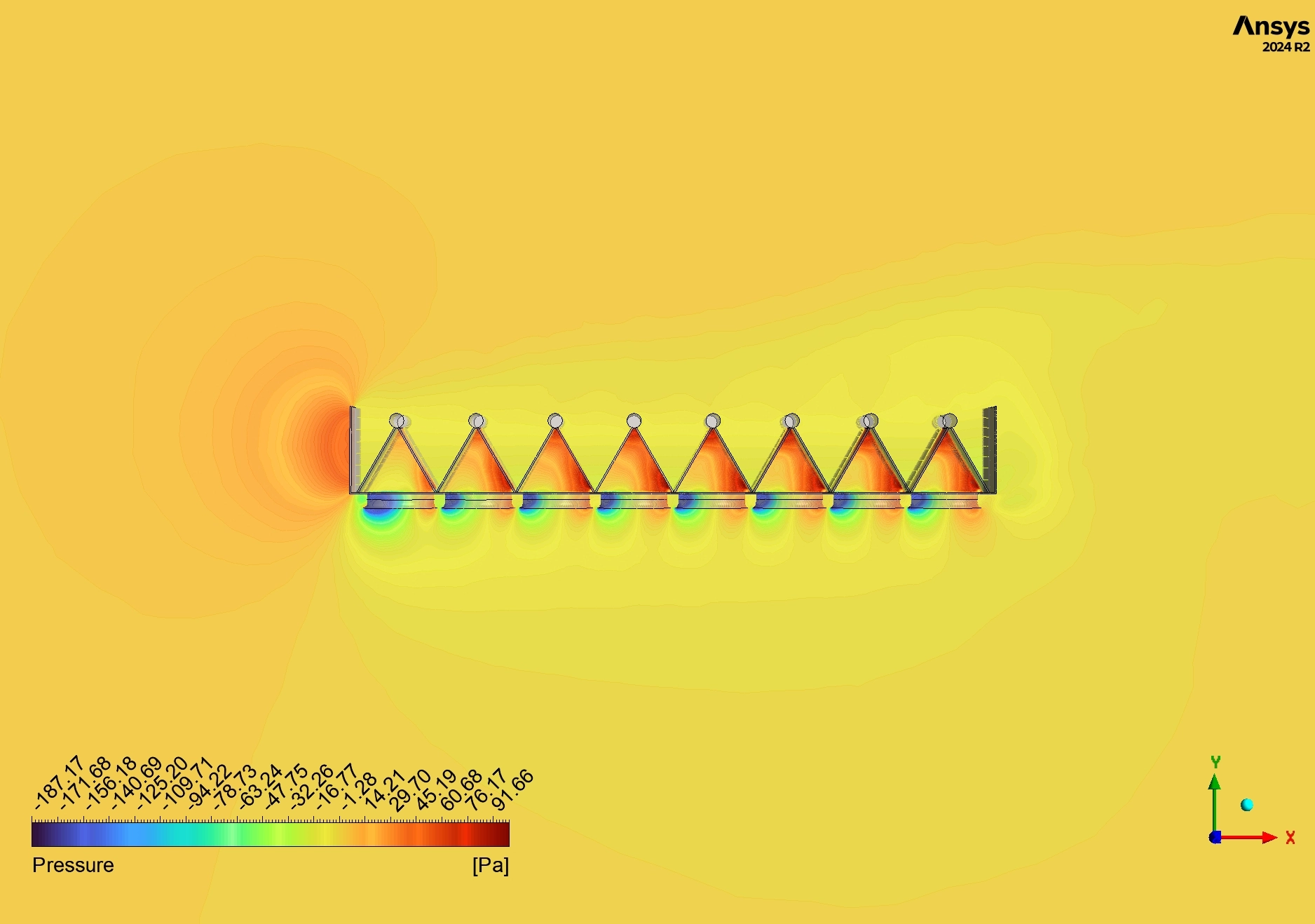 Air-Cooled Steam Condenser CFD Simulation: ANSYS Fluent Thermal Analysis