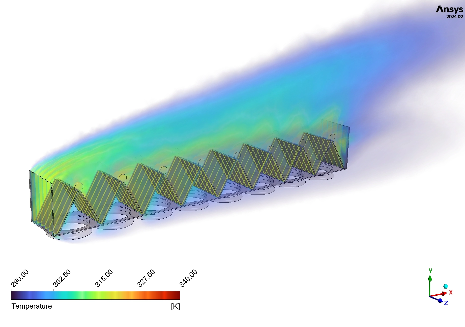 Air-Cooled Steam Condenser CFD Simulation: ANSYS Fluent Thermal Analysis
