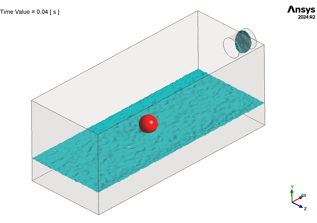 Ball Motion During Water Tank Filling CFD Simulation: ANSYS Fluent 6-DOF Tutorial
