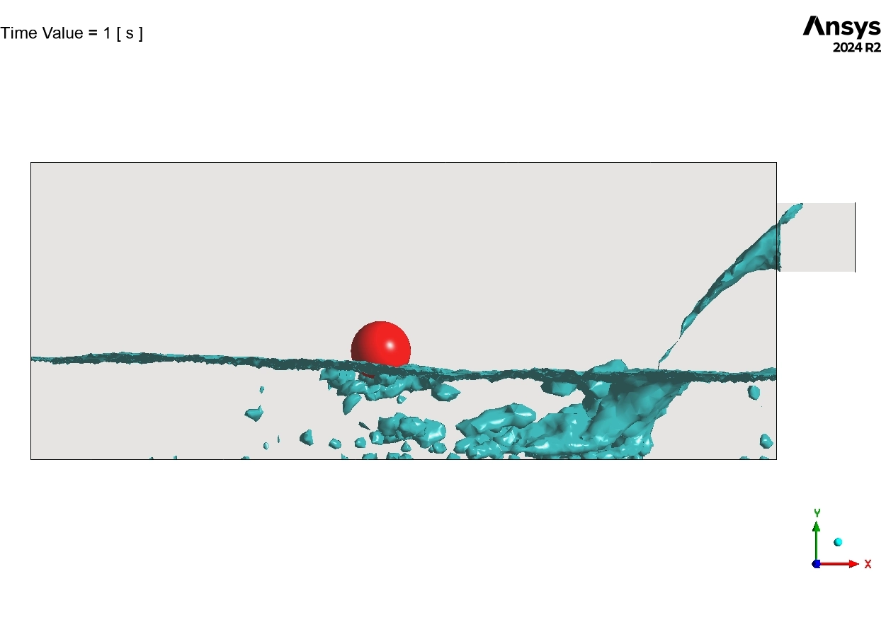 Ball Motion During Water Tank Filling CFD Simulation: ANSYS Fluent 6-DOF Tutorial