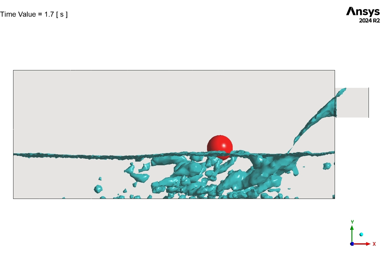 Ball Motion During Water Tank Filling CFD Simulation: ANSYS Fluent 6-DOF Tutorial