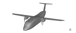 3D geometry of fuseloge equipped with Toroidal and conventional Propellers