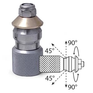 Schematic of the System, showing the basic engineering concept of the high-pressure water entering the spinning nozzle head