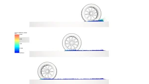 Traction and Sinkage Analysis: Wheel Motion on Sandy Road DEM Simulation