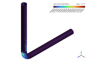 Erosion Rate In Oil Pipe CFD Analysis: McLaury Model and DPM