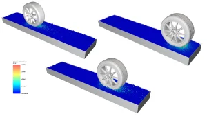Traction and Sinkage Analysis: Wheel Motion on Sandy Road DEM Simulation