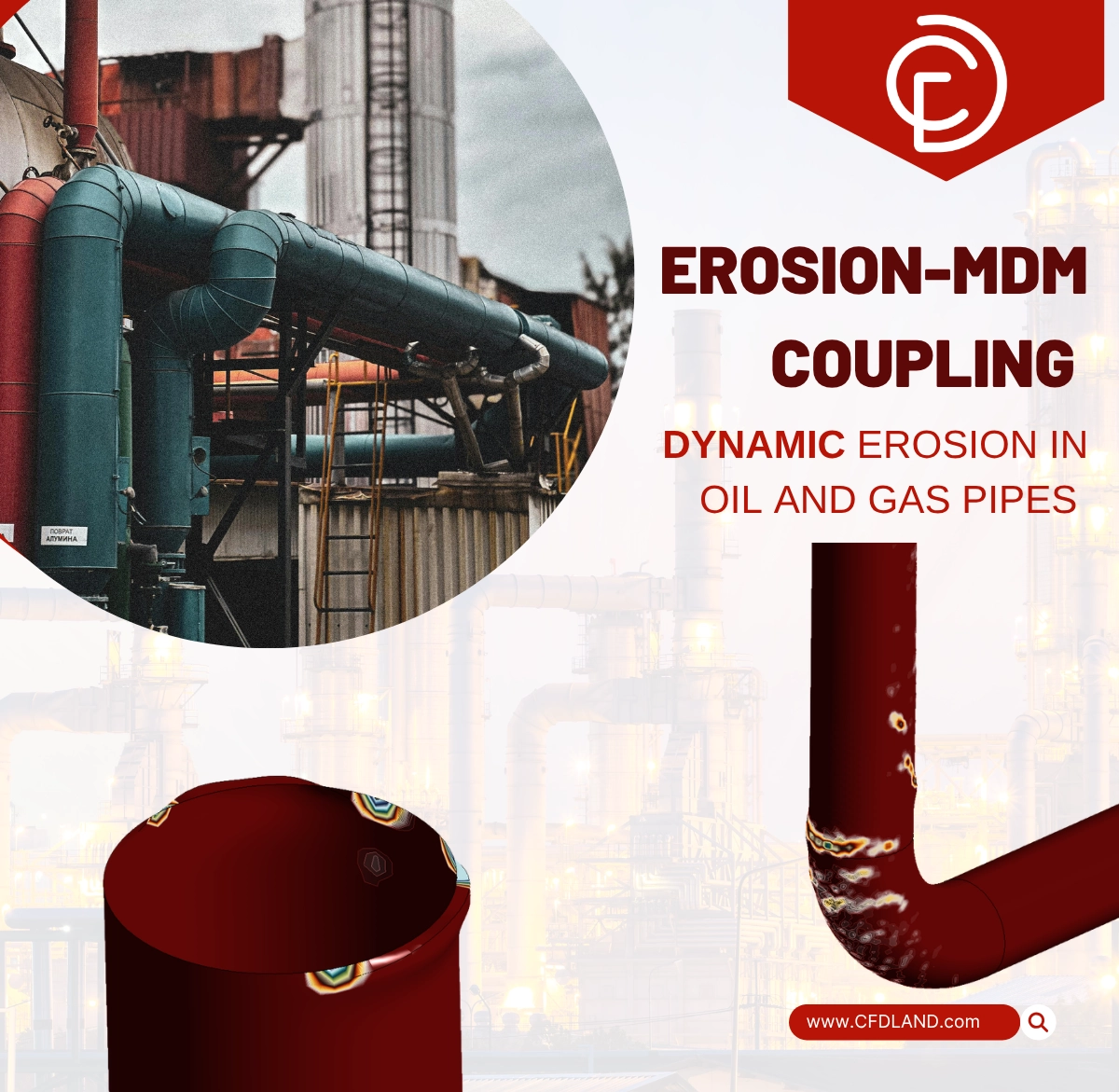 Dynamic Erosion in Oil and Gas Pipes CFD: Erosion-MDM Coupling
