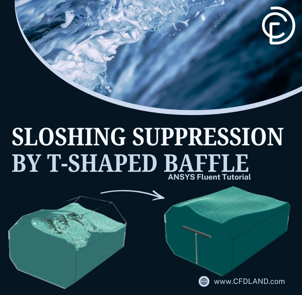 Sloshing Suppression by T-shaped Baffle | ANSYS Fluent CFD